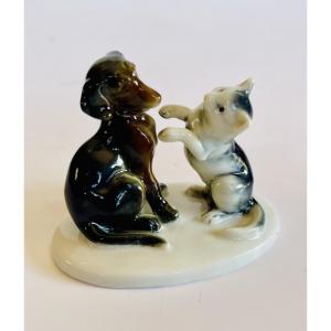 Porcelain Dog And Cat 